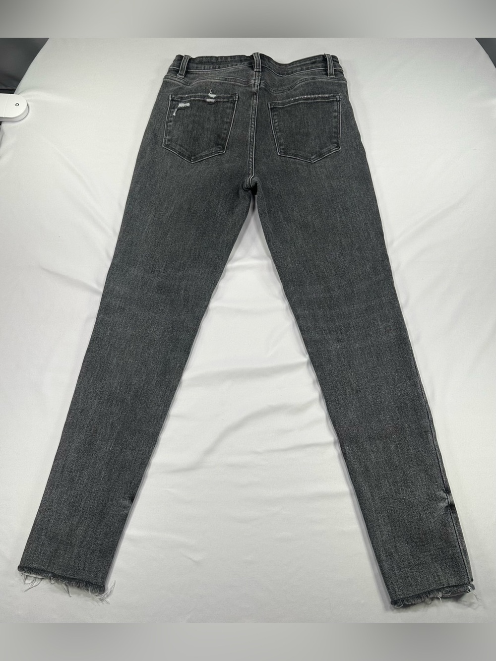 Vervet Blue Distressed Stone Wash Grey Skinny Jeans  Size 28 Stretch Moto Grunge - Picture 5 of 9